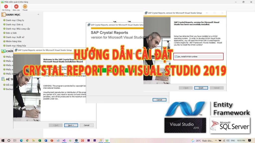 Hướng dẫn cài đặt Crystal Report For Visual Studio 2019 – KhoaiCodeTV, Lập  trình phần mềm, Lập trình website, DevExpress, Học lập trình online, Lập  trình winform, SQL Server,  MVC